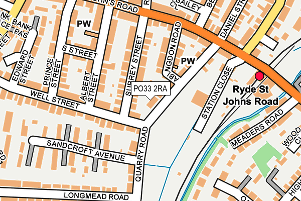 PO33 2RA map - OS OpenMap – Local (Ordnance Survey)