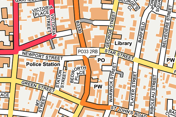 PO33 2RB map - OS OpenMap – Local (Ordnance Survey)