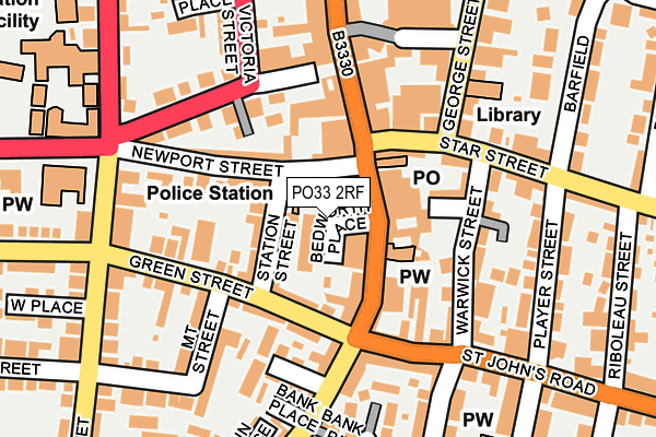 PO33 2RF map - OS OpenMap – Local (Ordnance Survey)