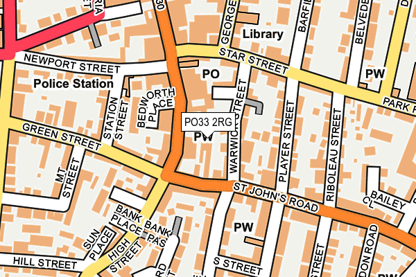 PO33 2RG map - OS OpenMap – Local (Ordnance Survey)