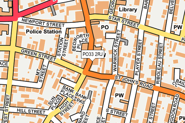 PO33 2RJ map - OS OpenMap – Local (Ordnance Survey)