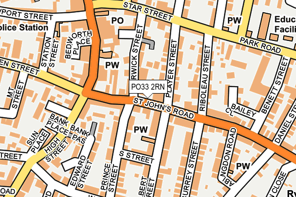 PO33 2RN map - OS OpenMap – Local (Ordnance Survey)