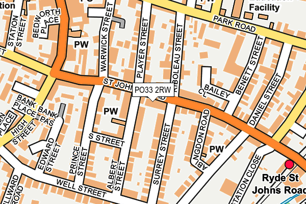 PO33 2RW map - OS OpenMap – Local (Ordnance Survey)