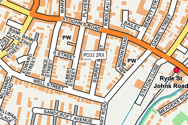 PO33 2RX map - OS OpenMap – Local (Ordnance Survey)