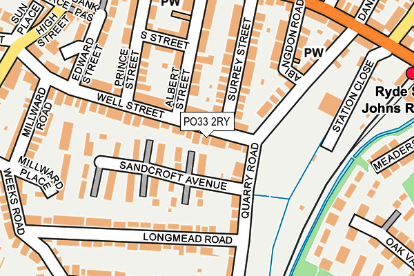 PO33 2RY map - OS OpenMap – Local (Ordnance Survey)