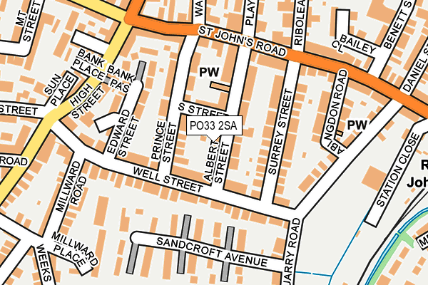 PO33 2SA map - OS OpenMap – Local (Ordnance Survey)