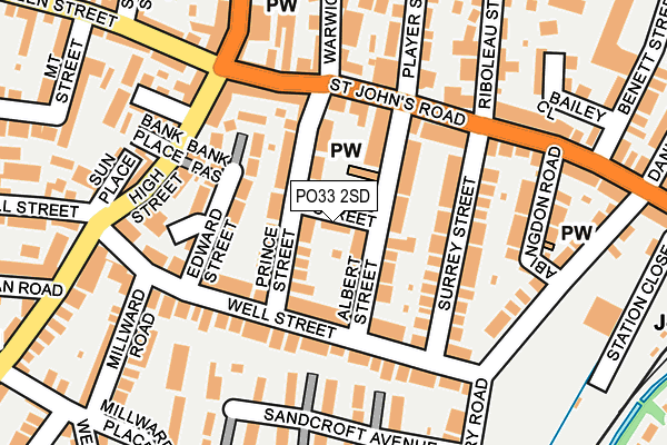 PO33 2SD map - OS OpenMap – Local (Ordnance Survey)