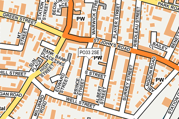 PO33 2SE map - OS OpenMap – Local (Ordnance Survey)