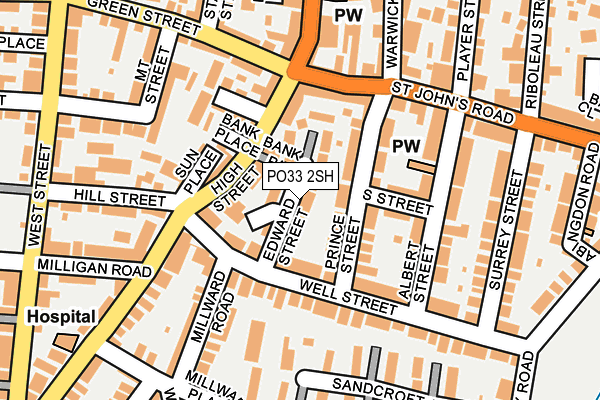 PO33 2SH map - OS OpenMap – Local (Ordnance Survey)