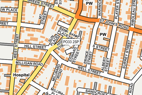 PO33 2SP map - OS OpenMap – Local (Ordnance Survey)
