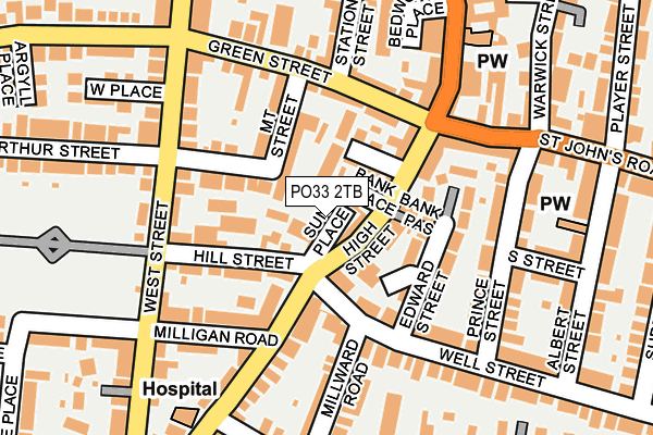 PO33 2TB map - OS OpenMap – Local (Ordnance Survey)