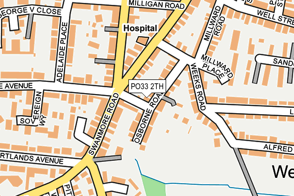 PO33 2TH map - OS OpenMap – Local (Ordnance Survey)