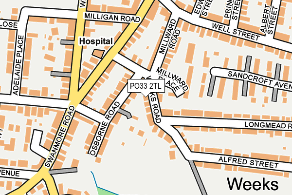 PO33 2TL map - OS OpenMap – Local (Ordnance Survey)