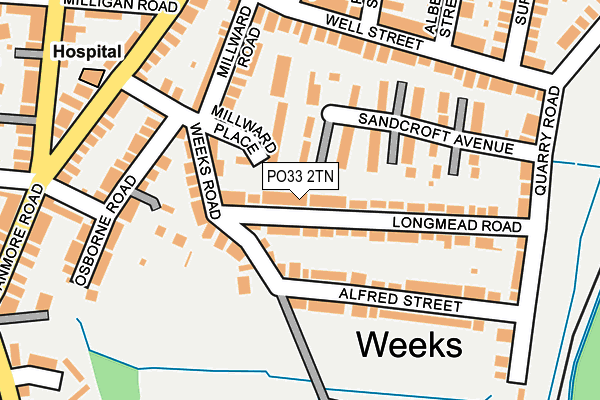 PO33 2TN map - OS OpenMap – Local (Ordnance Survey)