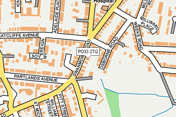 PO33 2TQ map - OS OpenMap – Local (Ordnance Survey)