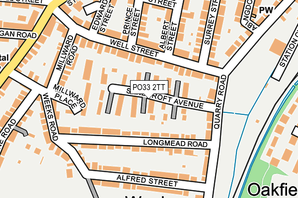 PO33 2TT map - OS OpenMap – Local (Ordnance Survey)