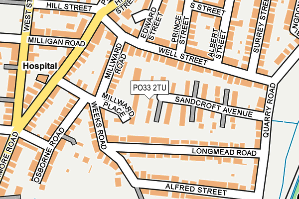 PO33 2TU map - OS OpenMap – Local (Ordnance Survey)