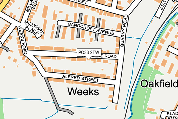 PO33 2TW map - OS OpenMap – Local (Ordnance Survey)