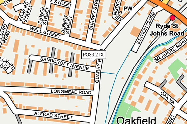 PO33 2TX map - OS OpenMap – Local (Ordnance Survey)
