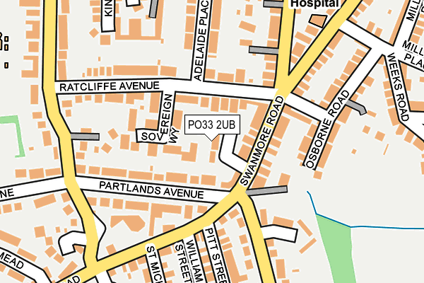PO33 2UB map - OS OpenMap – Local (Ordnance Survey)