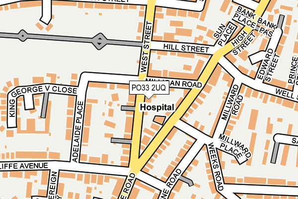 PO33 2UQ map - OS OpenMap – Local (Ordnance Survey)