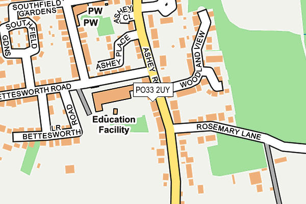 PO33 2UY map - OS OpenMap – Local (Ordnance Survey)