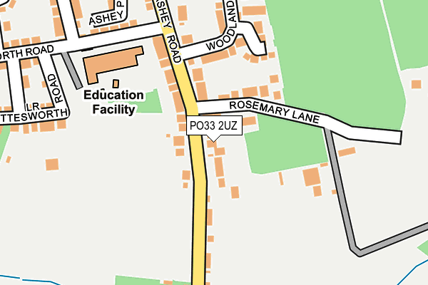 PO33 2UZ map - OS OpenMap – Local (Ordnance Survey)