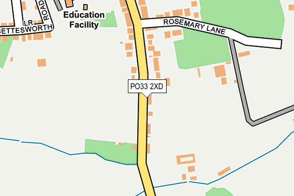 PO33 2XD map - OS OpenMap – Local (Ordnance Survey)