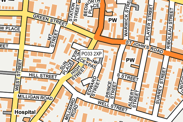 PO33 2XP map - OS OpenMap – Local (Ordnance Survey)