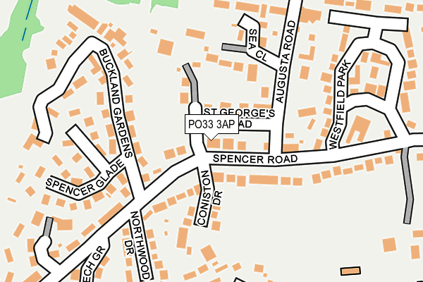 PO33 3AP map - OS OpenMap – Local (Ordnance Survey)