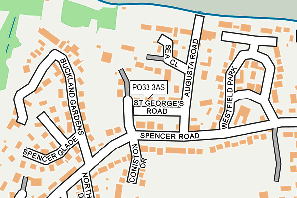 PO33 3AS map - OS OpenMap – Local (Ordnance Survey)