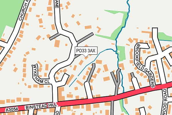 PO33 3AX map - OS OpenMap – Local (Ordnance Survey)