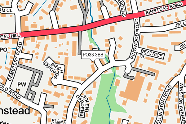 PO33 3BB map - OS OpenMap – Local (Ordnance Survey)