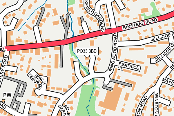 PO33 3BD map - OS OpenMap – Local (Ordnance Survey)