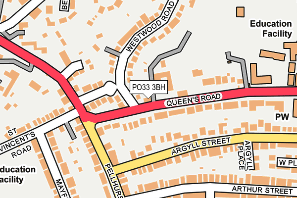 PO33 3BH map - OS OpenMap – Local (Ordnance Survey)