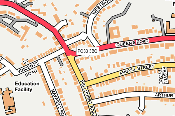 PO33 3BQ map - OS OpenMap – Local (Ordnance Survey)