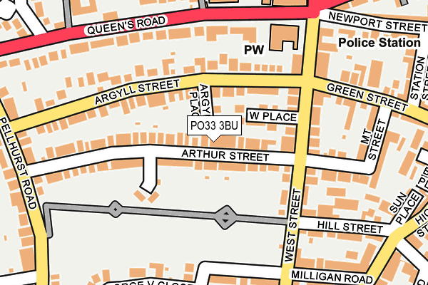 PO33 3BU map - OS OpenMap – Local (Ordnance Survey)