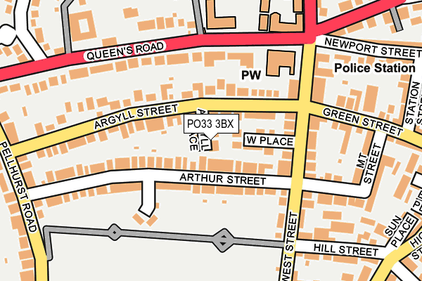 PO33 3BX map - OS OpenMap – Local (Ordnance Survey)