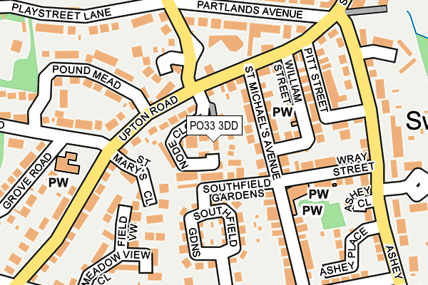 PO33 3DD map - OS OpenMap – Local (Ordnance Survey)