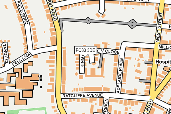 PO33 3DE map - OS OpenMap – Local (Ordnance Survey)