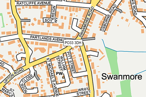 PO33 3DH map - OS OpenMap – Local (Ordnance Survey)