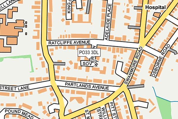 PO33 3DL map - OS OpenMap – Local (Ordnance Survey)