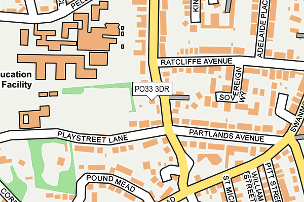 PO33 3DR map - OS OpenMap – Local (Ordnance Survey)