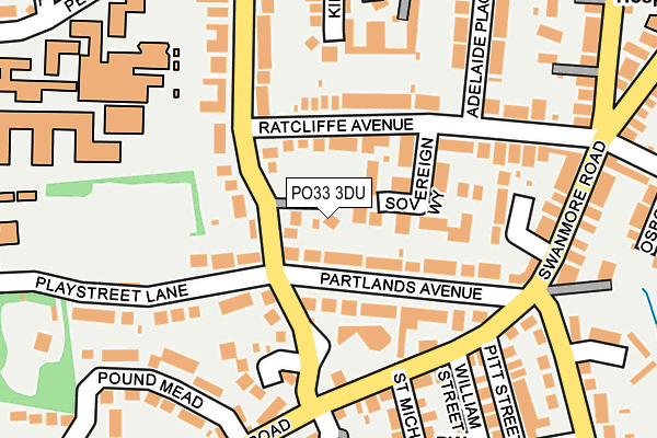 PO33 3DU map - OS OpenMap – Local (Ordnance Survey)