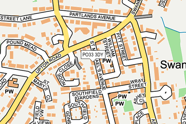 PO33 3DY map - OS OpenMap – Local (Ordnance Survey)