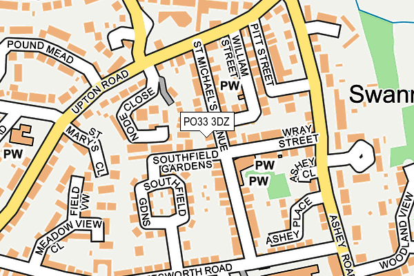 PO33 3DZ map - OS OpenMap – Local (Ordnance Survey)
