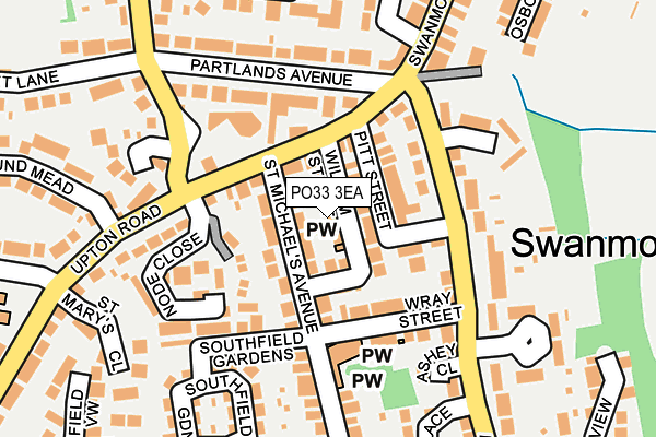 PO33 3EA map - OS OpenMap – Local (Ordnance Survey)