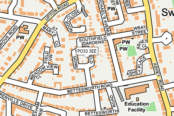 Map of S. WHITTINGTON LTD. at local scale