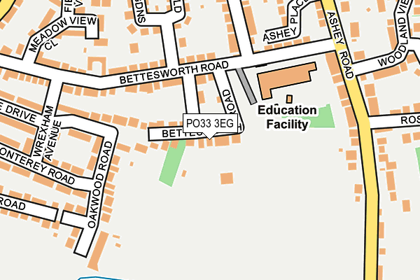 PO33 3EG map - OS OpenMap – Local (Ordnance Survey)