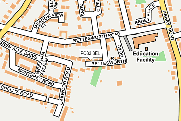 PO33 3EL map - OS OpenMap – Local (Ordnance Survey)